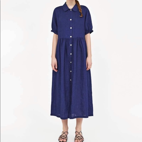 Zara linen dress size large.